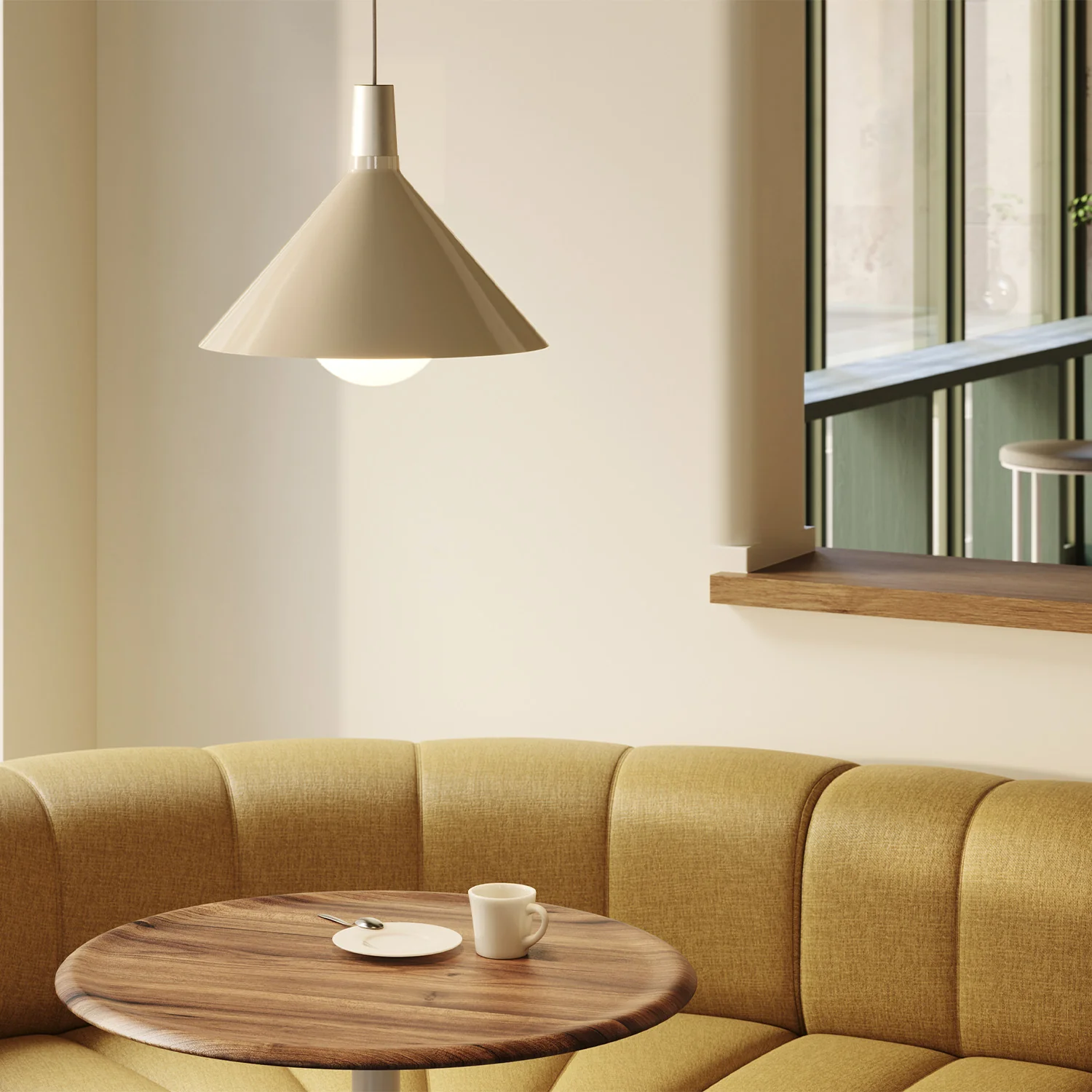 Bower Pendant Light Medium in Oyster White - Image 3