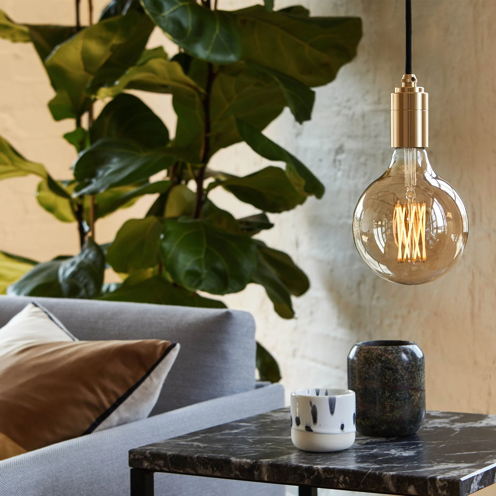 Gaia Plug-In Pendant in Graphite - Image 3