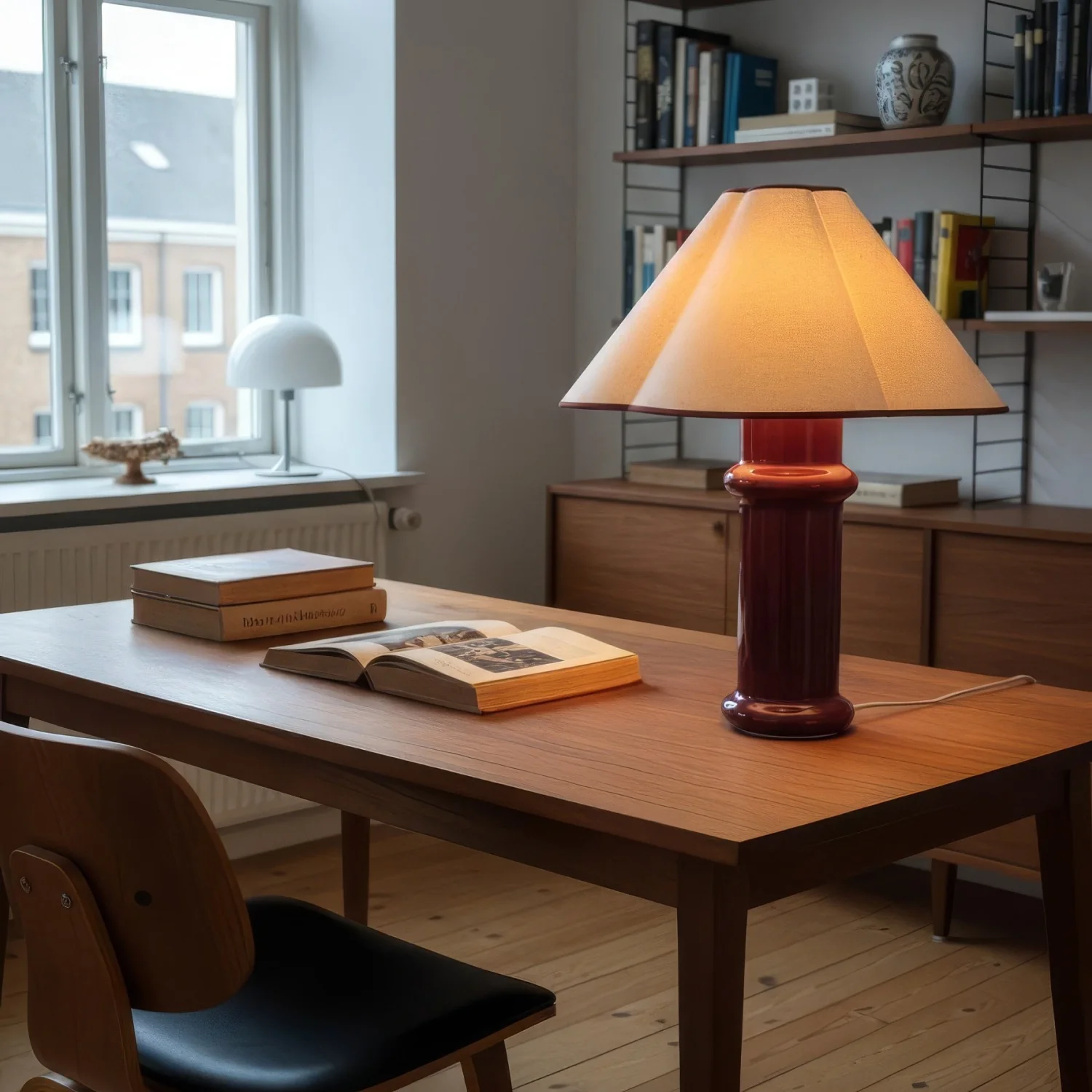 Heath Table Lamp in Port Red - Image 7