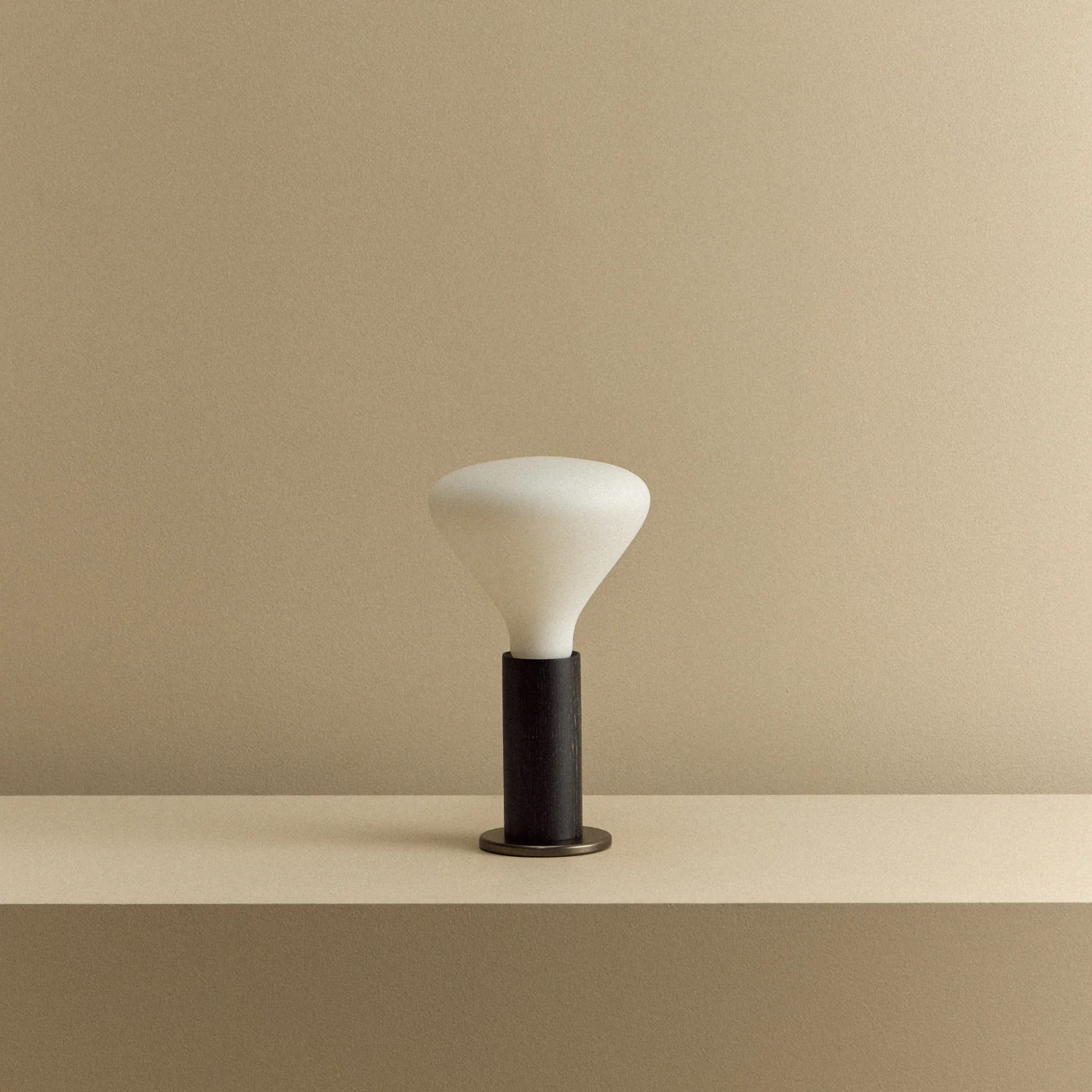 Knuckle Table Lamp in Blackened Oak + Noma - Image 7
