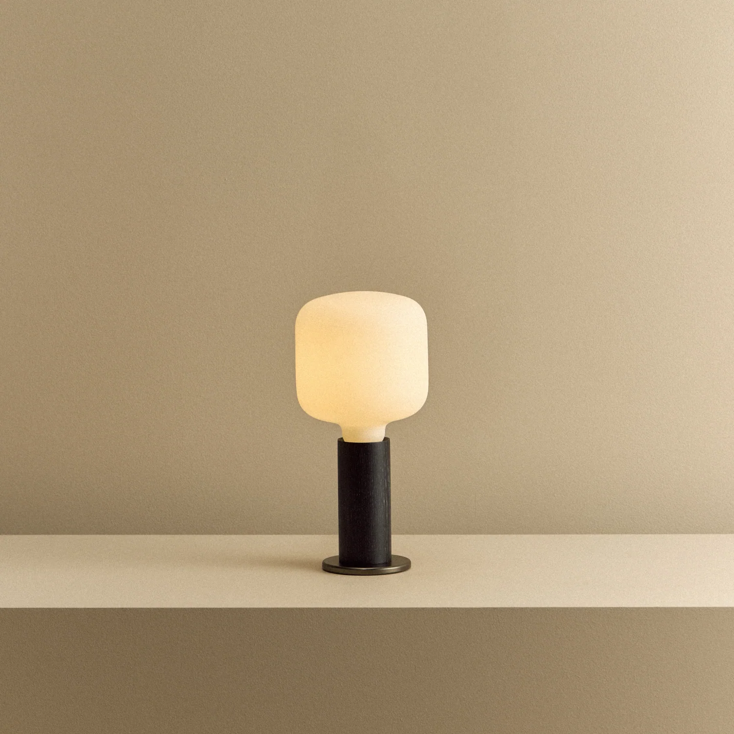 Knuckle Table Lamp in Blackened Oak + Oblo - Image 2