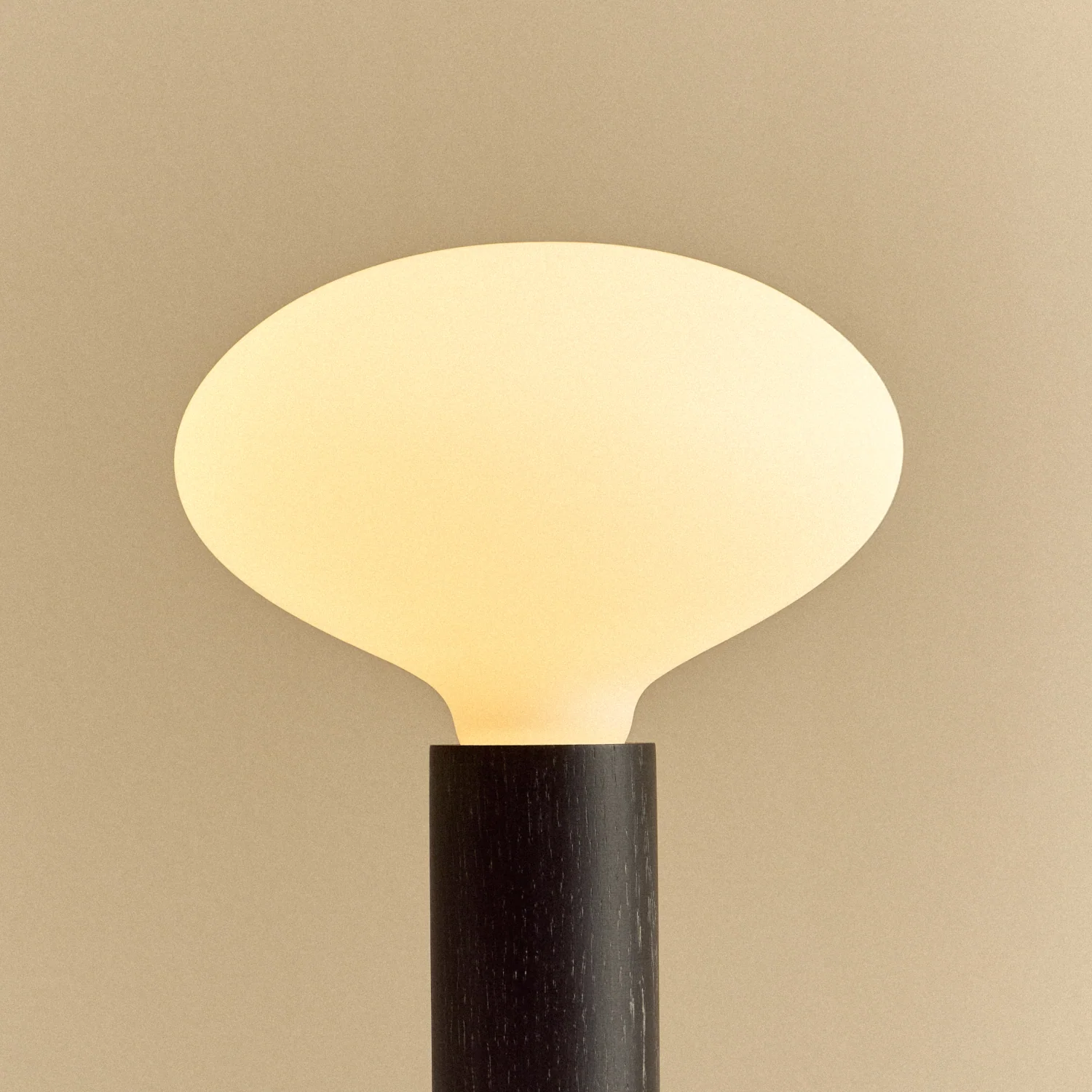 Knuckle Table Lamp in Blackened Oak + Oval - Image 4