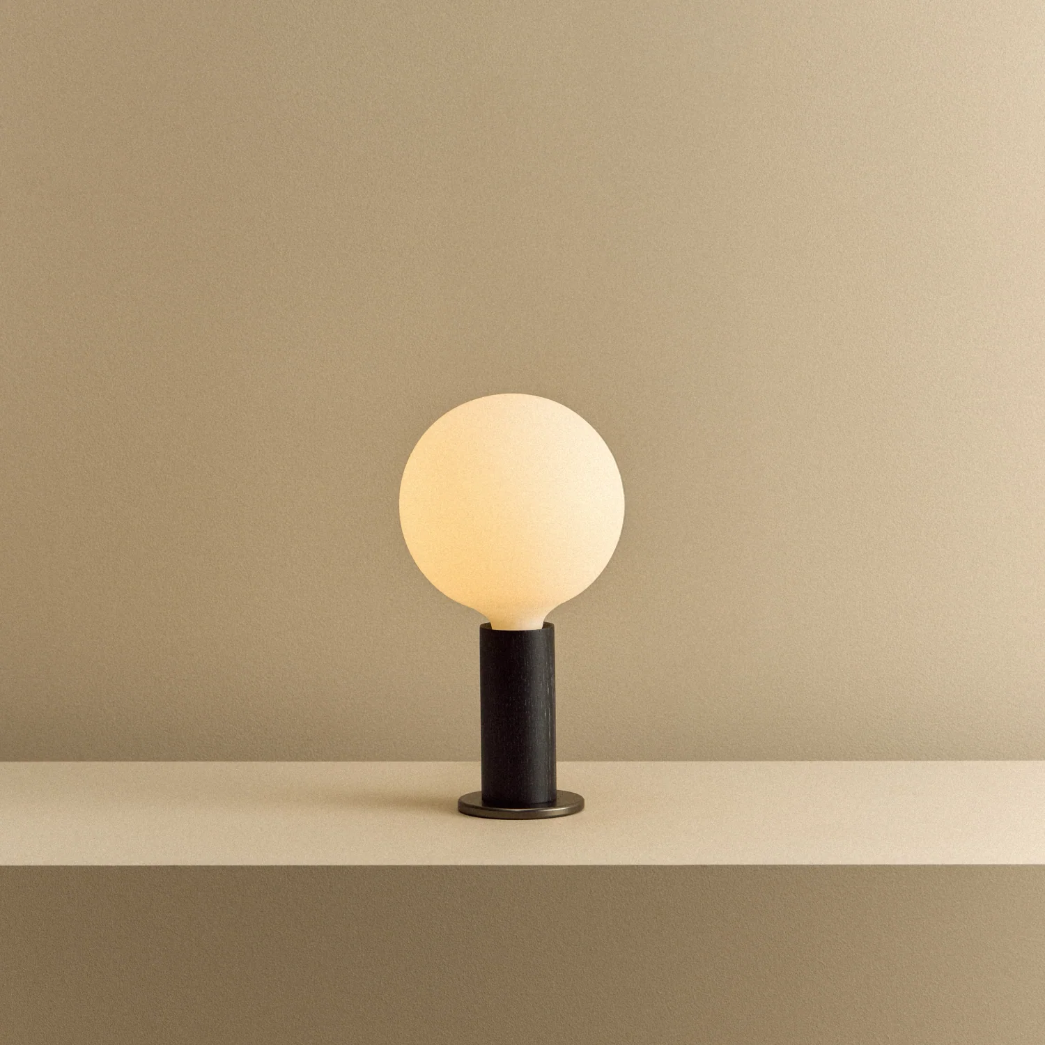 Knuckle Table Lamp in Blackened Oak + Sphere IV - Image 2