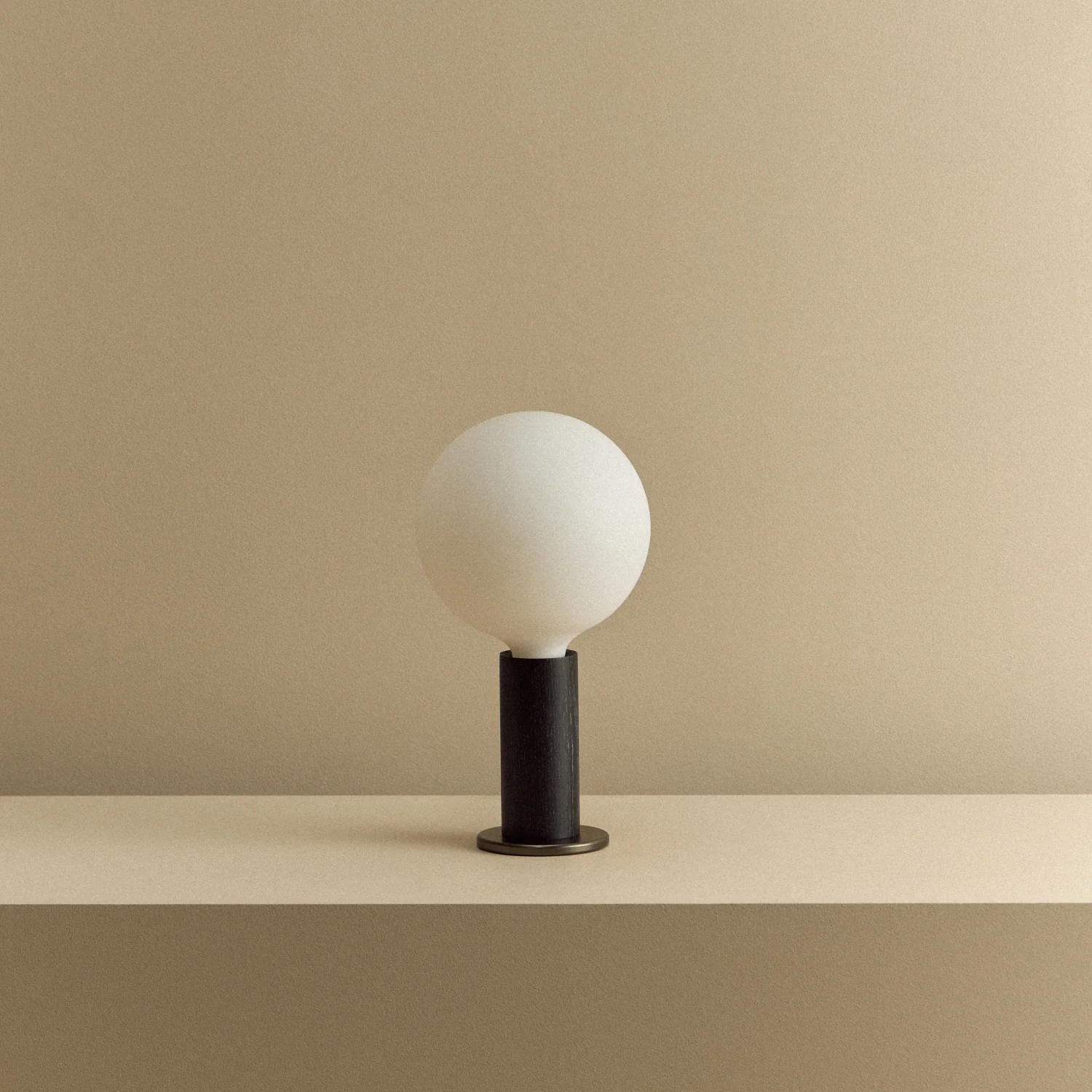 Knuckle Table Lamp in Blackened Oak + Sphere IV - Image 9
