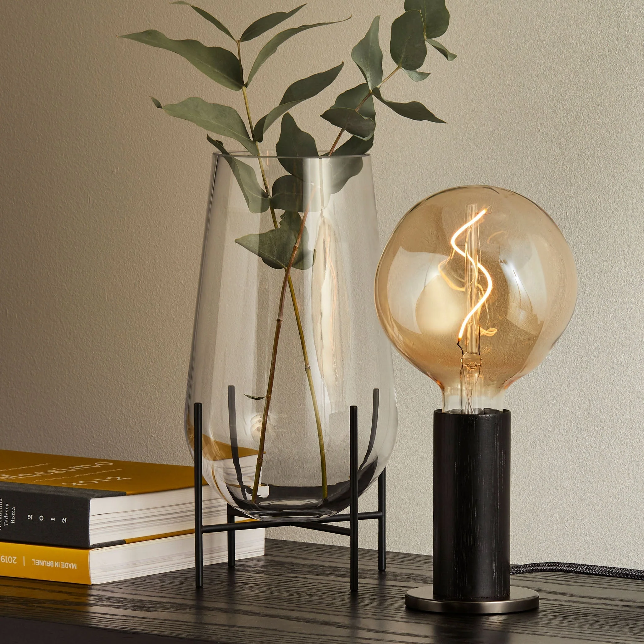 Knuckle Table Lamp in Blackened Oak + Voronoi I - Image 3