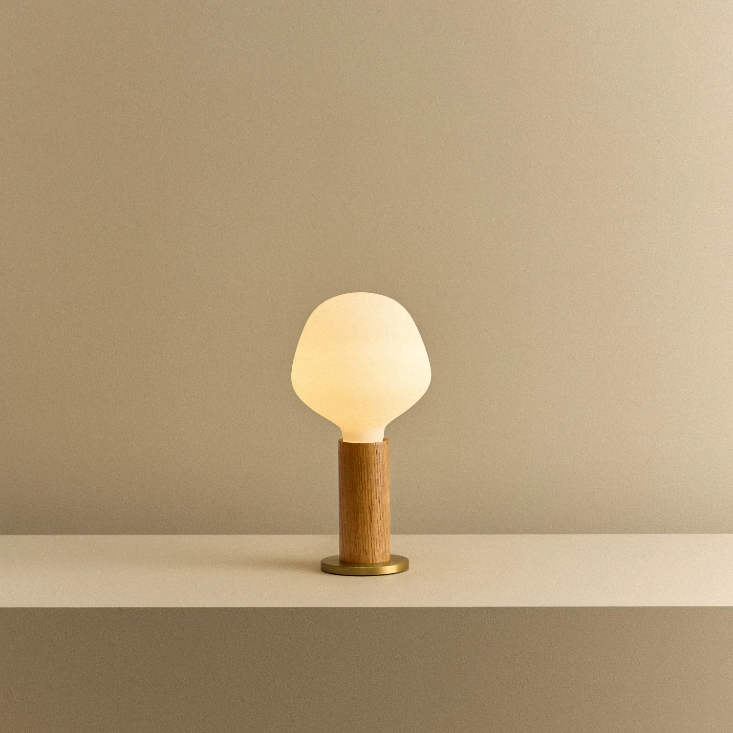 Knuckle Table Lamp in Oak + Enno - Image 2