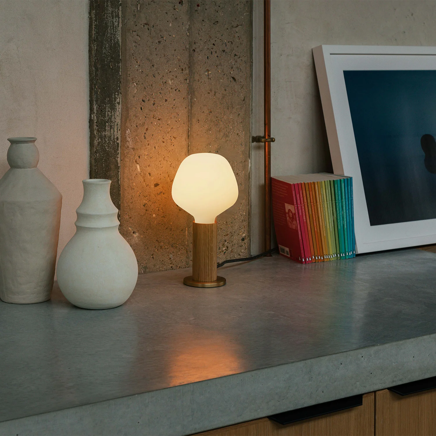 Knuckle Table Lamp in Oak + Enno - Image 3