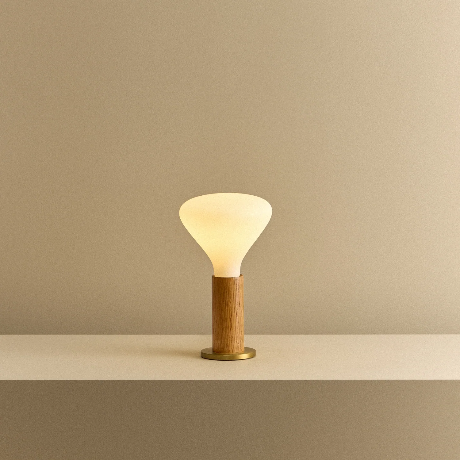 Knuckle Table Lamp in Oak + Noma - Image 2
