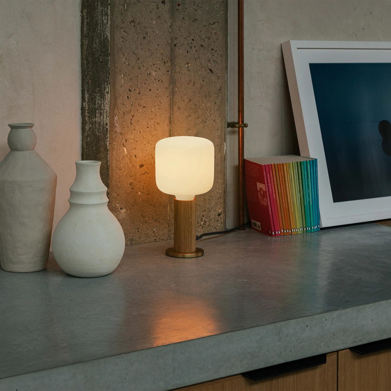 Knuckle Table Lamp in Oak + Oblo - Image 3