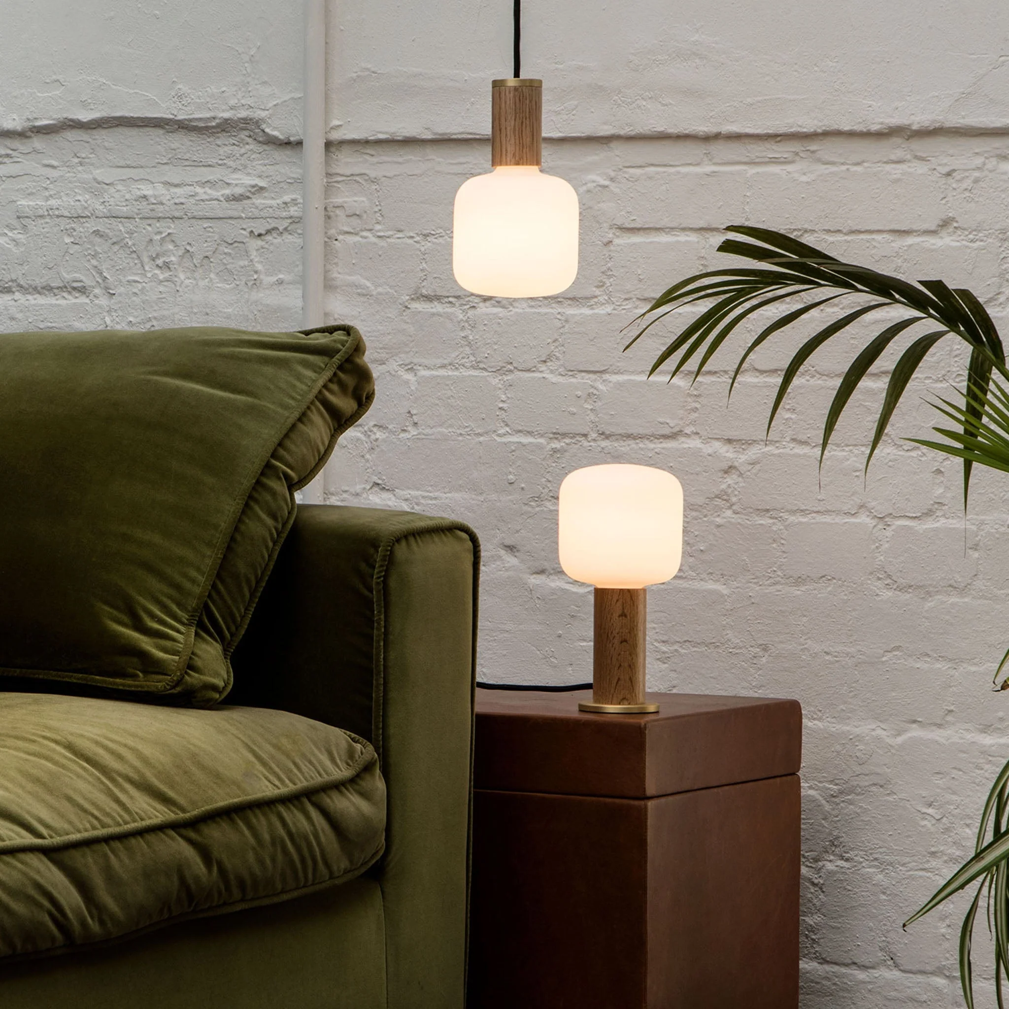 Knuckle Table Lamp in Oak + Oblo - Image 4