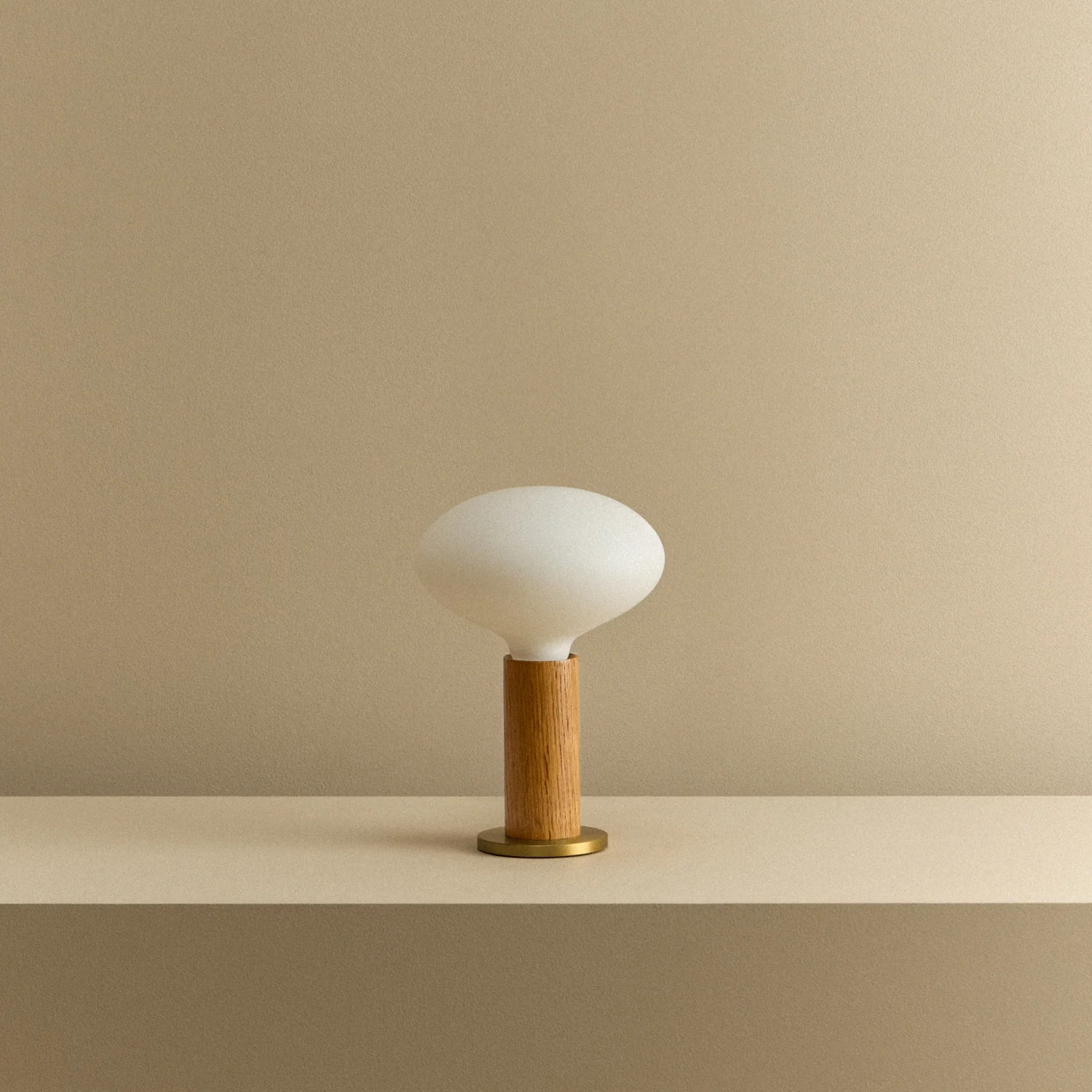 Knuckle Table Lamp in Oak + Oval - Image 8
