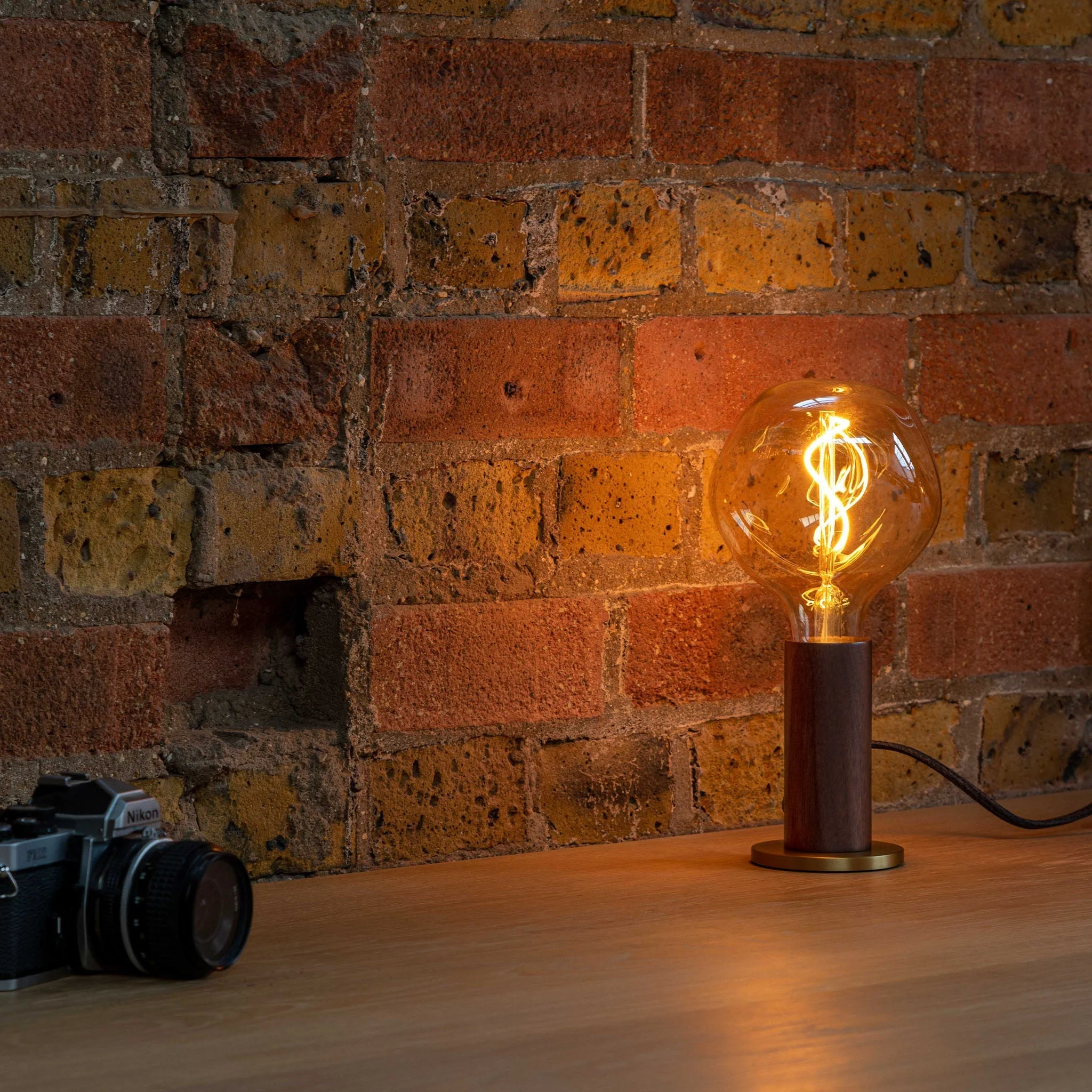 Knuckle Table Lamp in Walnut - Image 3