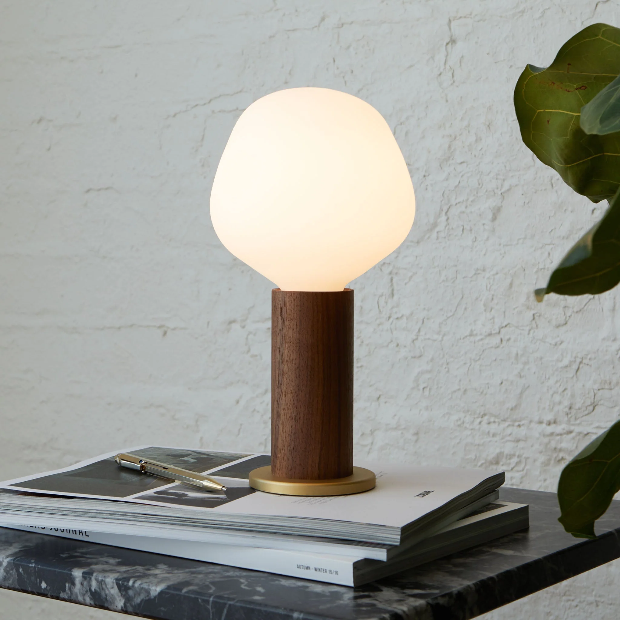 Knuckle Table Lamp in Walnut + Enno - Image 3