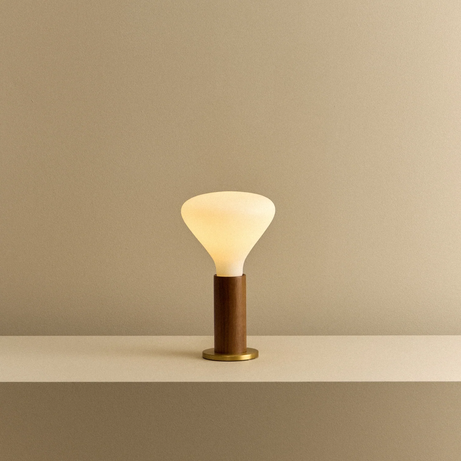 Knuckle Table Lamp in Walnut + Noma - Image 2