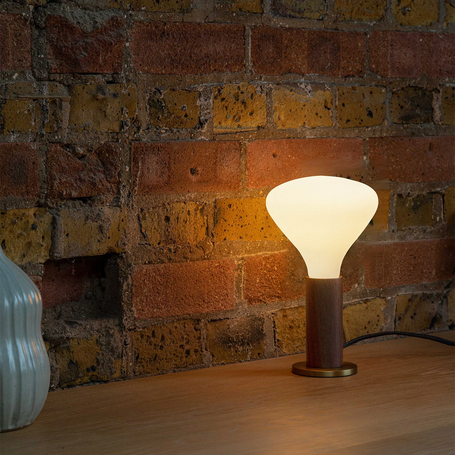 Knuckle Table Lamp in Walnut + Noma - Image 3