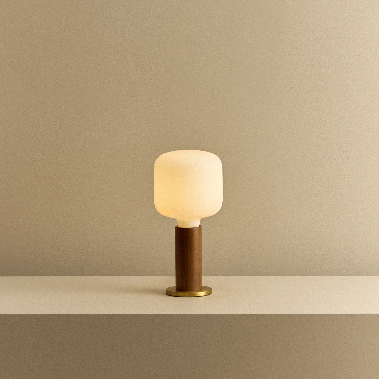 Knuckle Table Lamp in Walnut + Oblo - Image 2