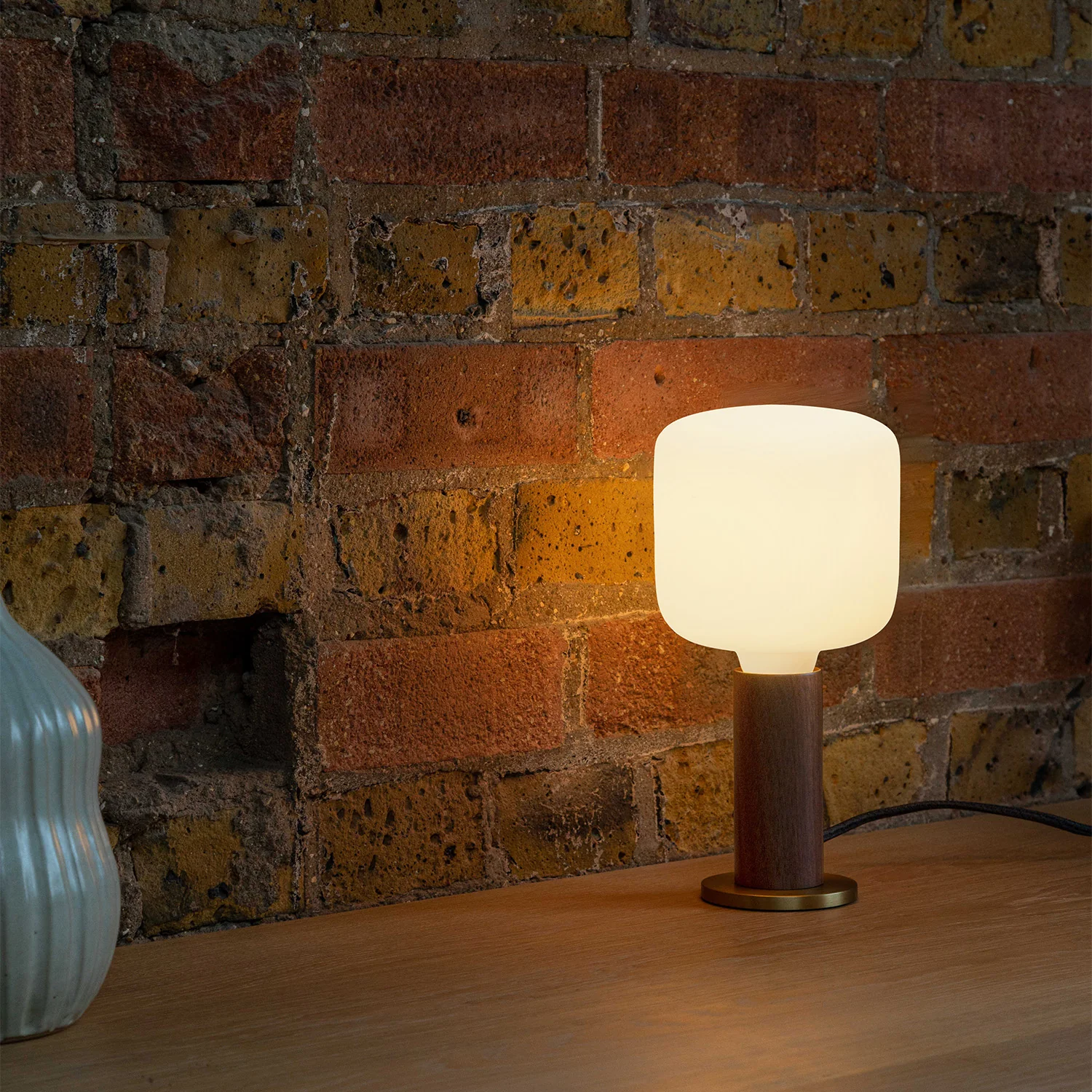 Knuckle Table Lamp in Walnut + Oblo - Image 3
