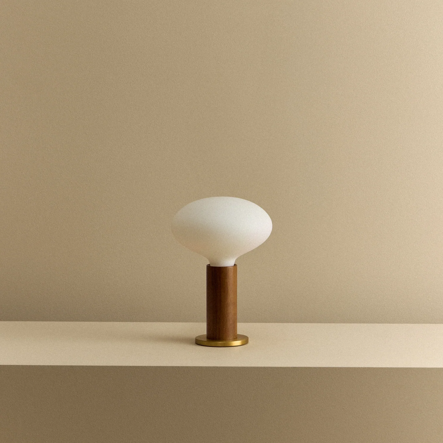 Knuckle Table Lamp in Walnut + Oval - Image 8