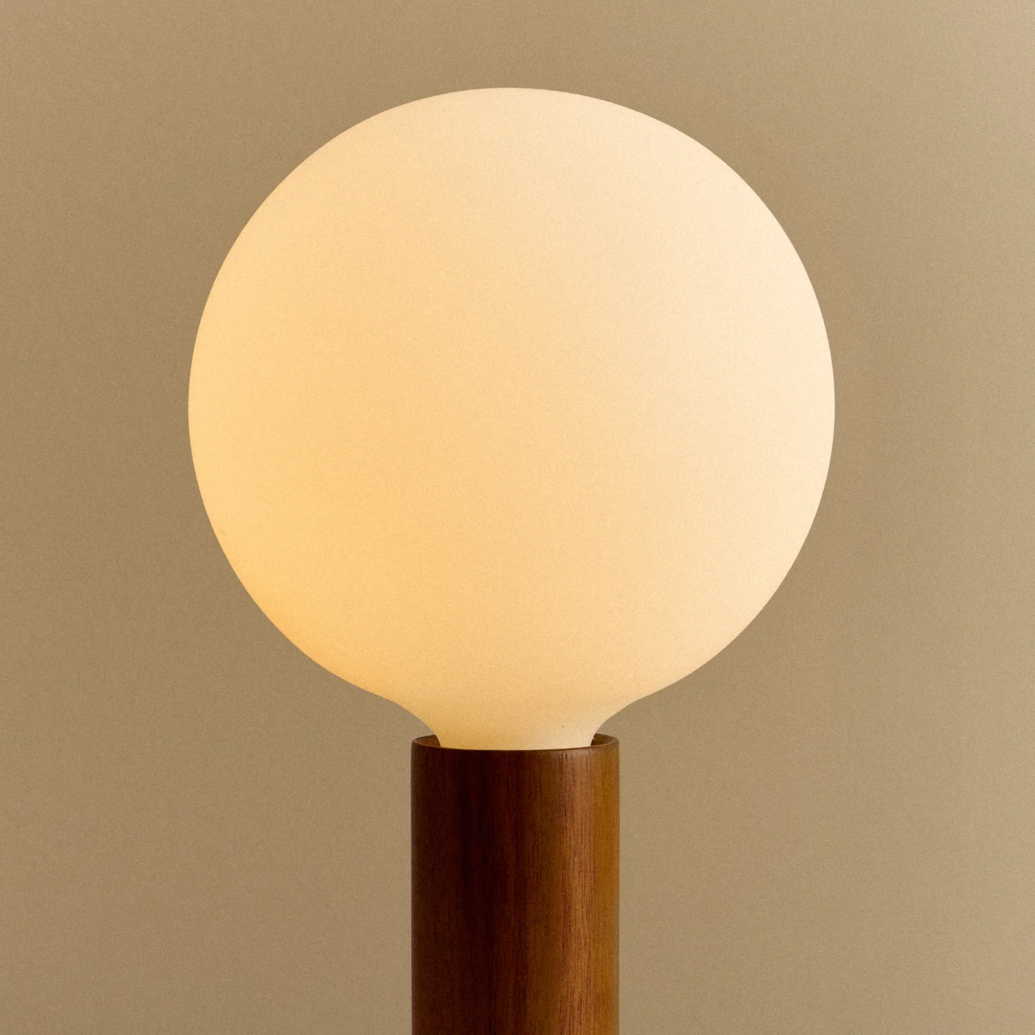 Knuckle Table Lamp in Walnut + Sphere IV - Image 4