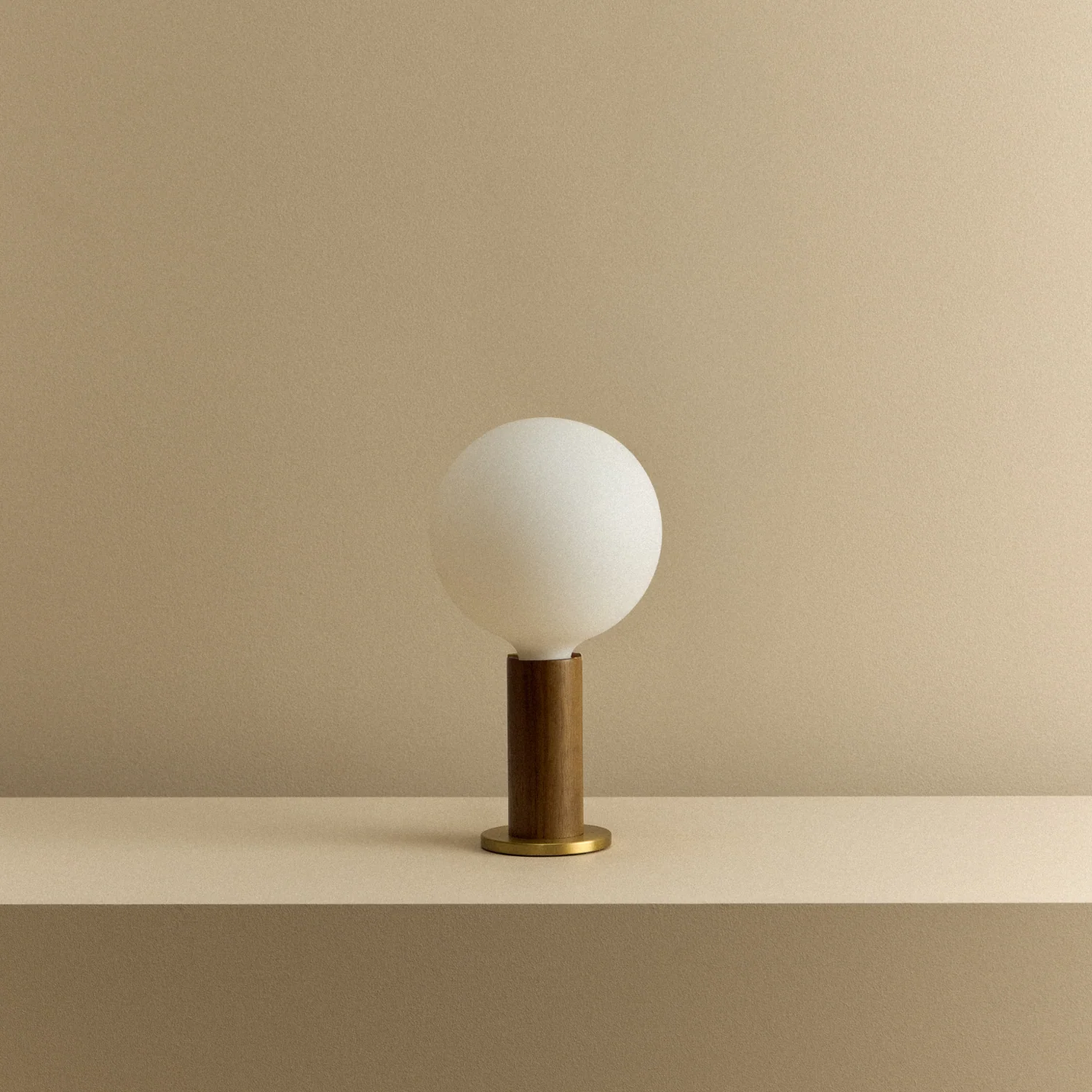 Knuckle Table Lamp in Walnut + Sphere IV - Image 8