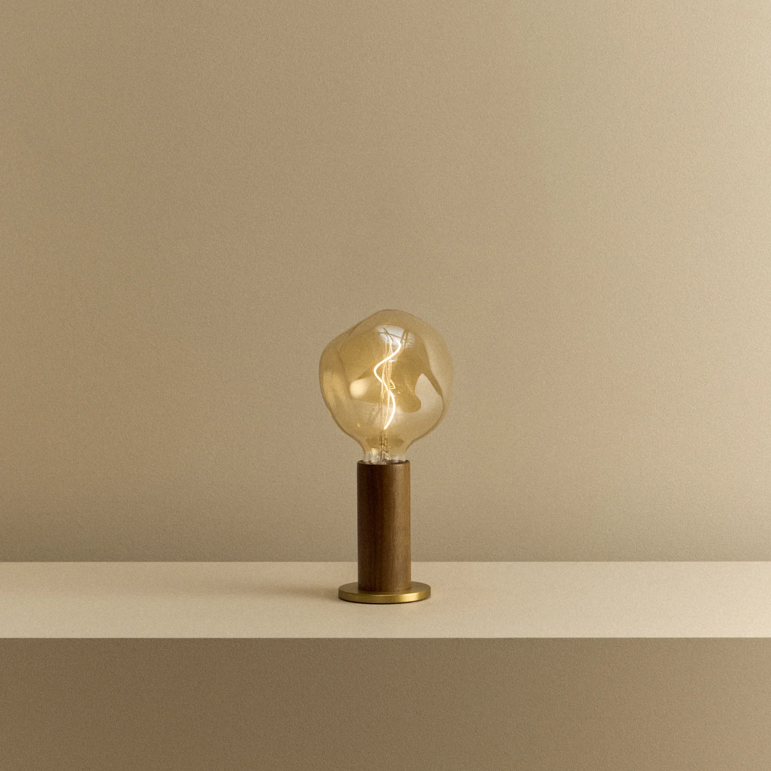 Knuckle Table Lamp in Walnut + Voronoi I - Image 2