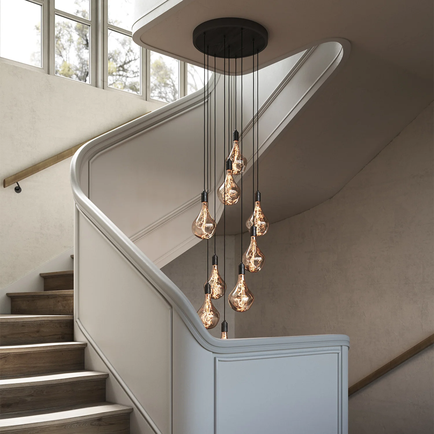 Nine Pendant in Graphite + Voronoi II - Image 2