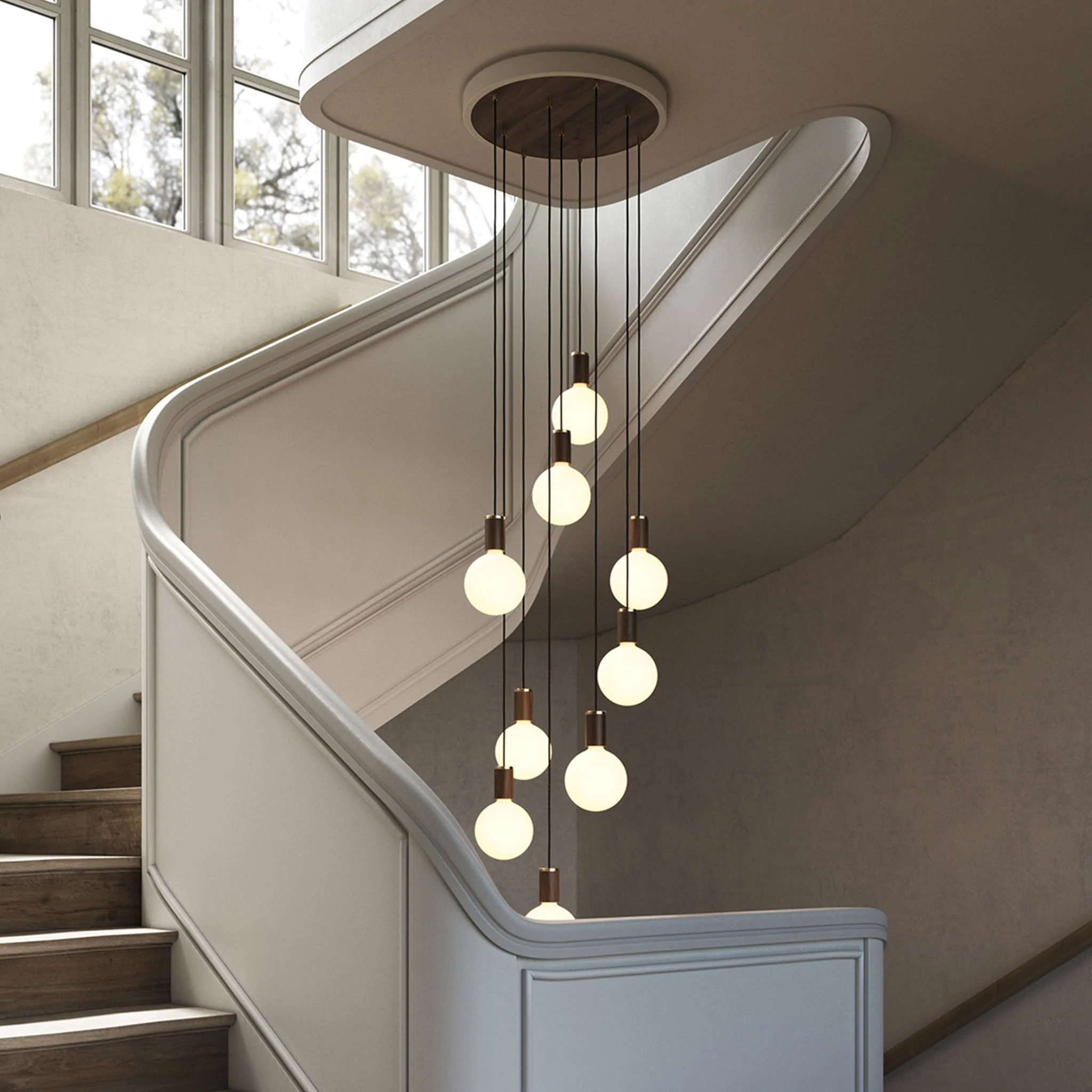 Nine Pendant in Walnut + Sphere IV - Image 2