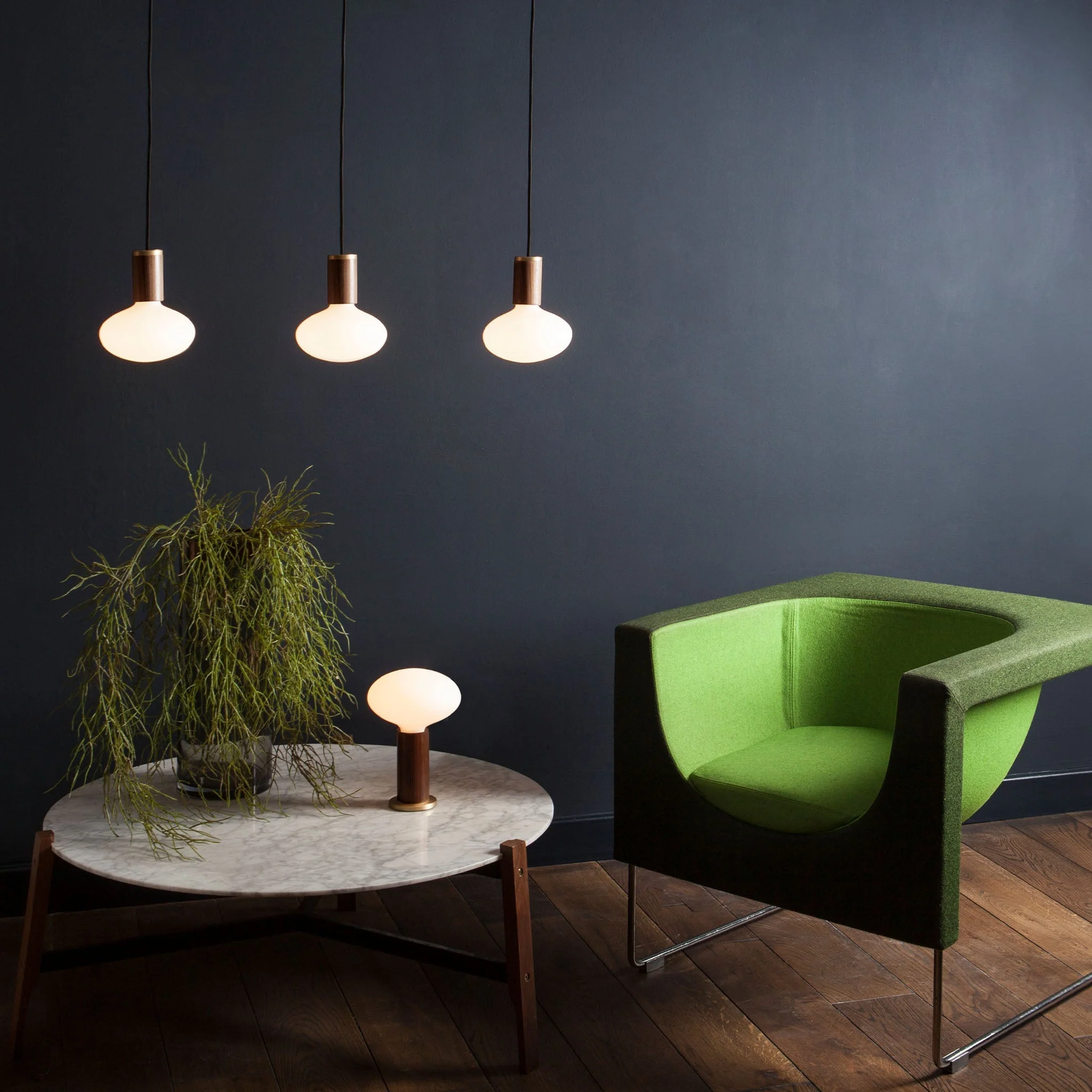 Oval Pendant Light in Oak - Image 3