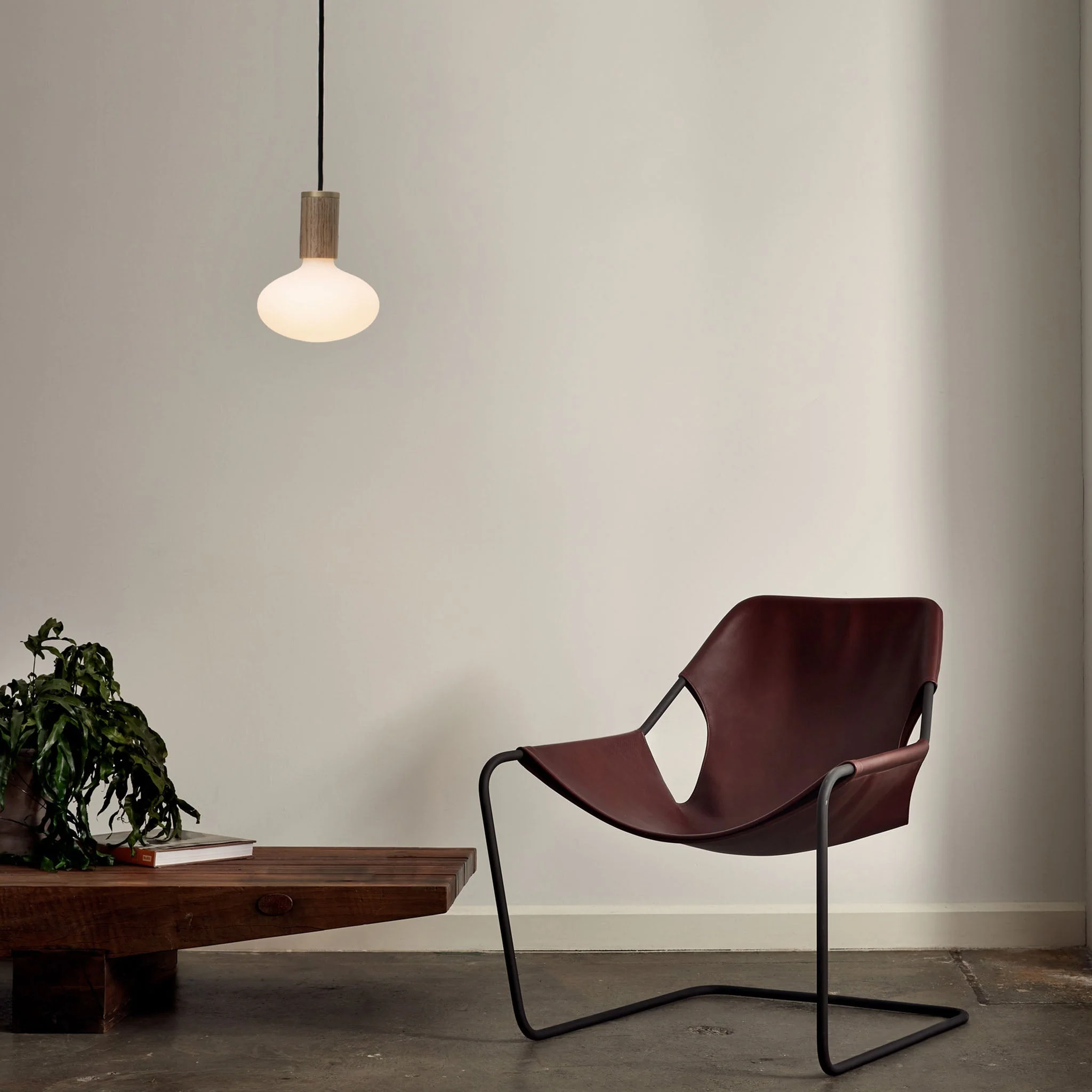 Oval Pendant Light in Oak - Image 2