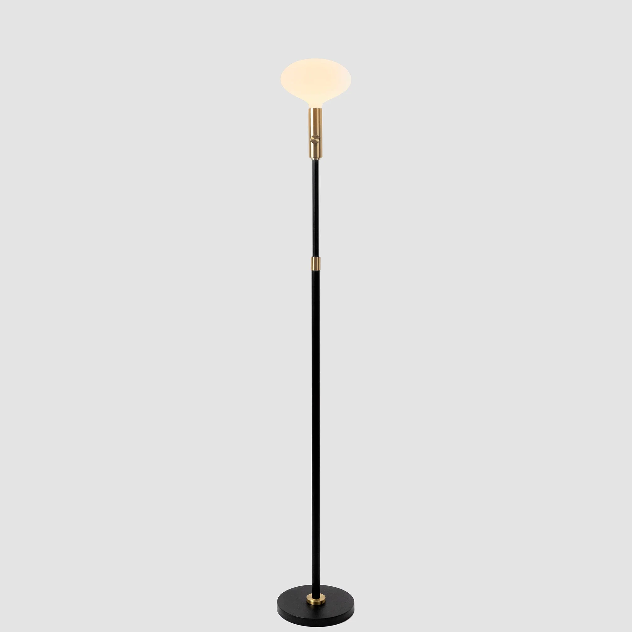 Poise Adjustable Floor Lamp in Brass + Oval II