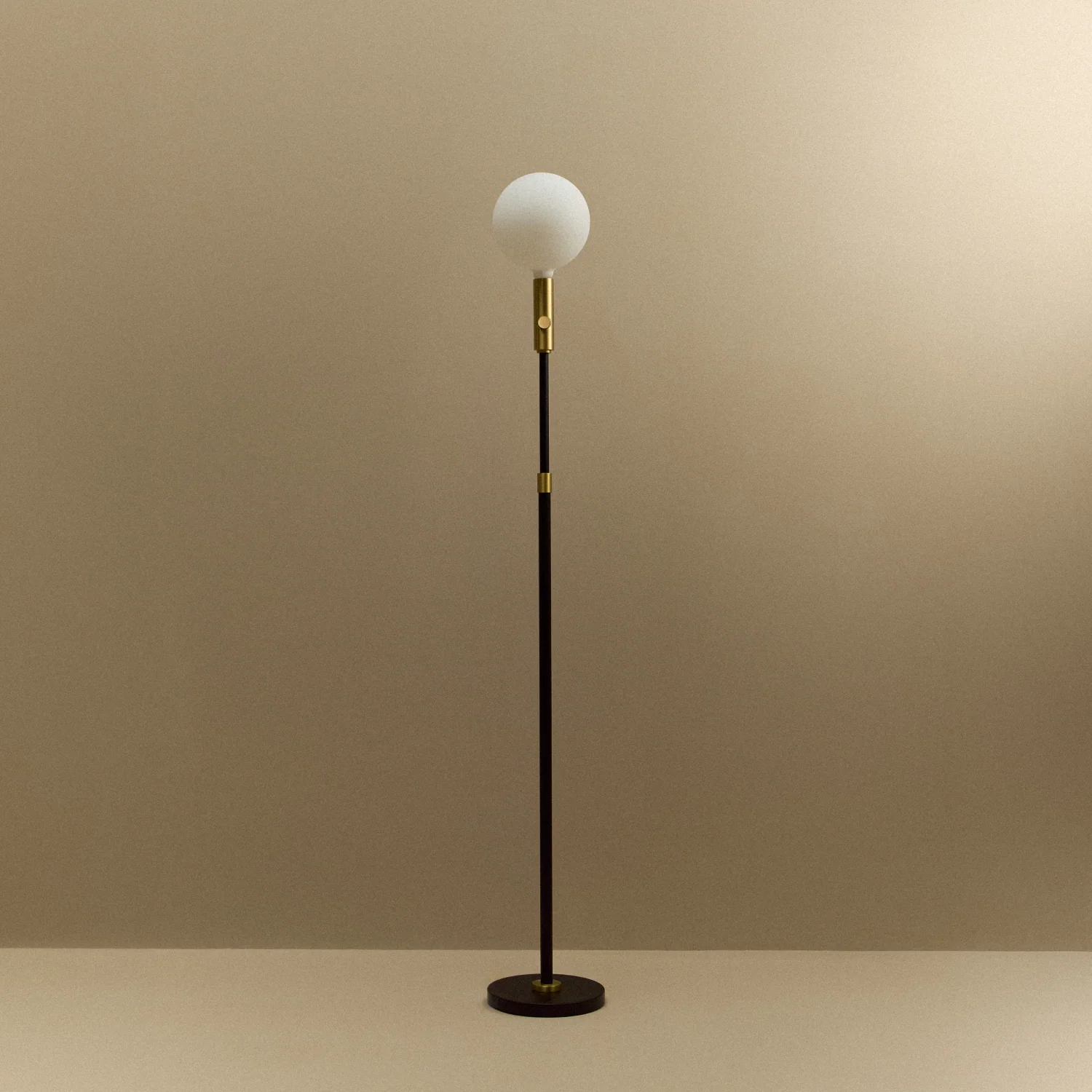 Poise Adjustable Floor Lamp in Brass + Sphere V - Image 11
