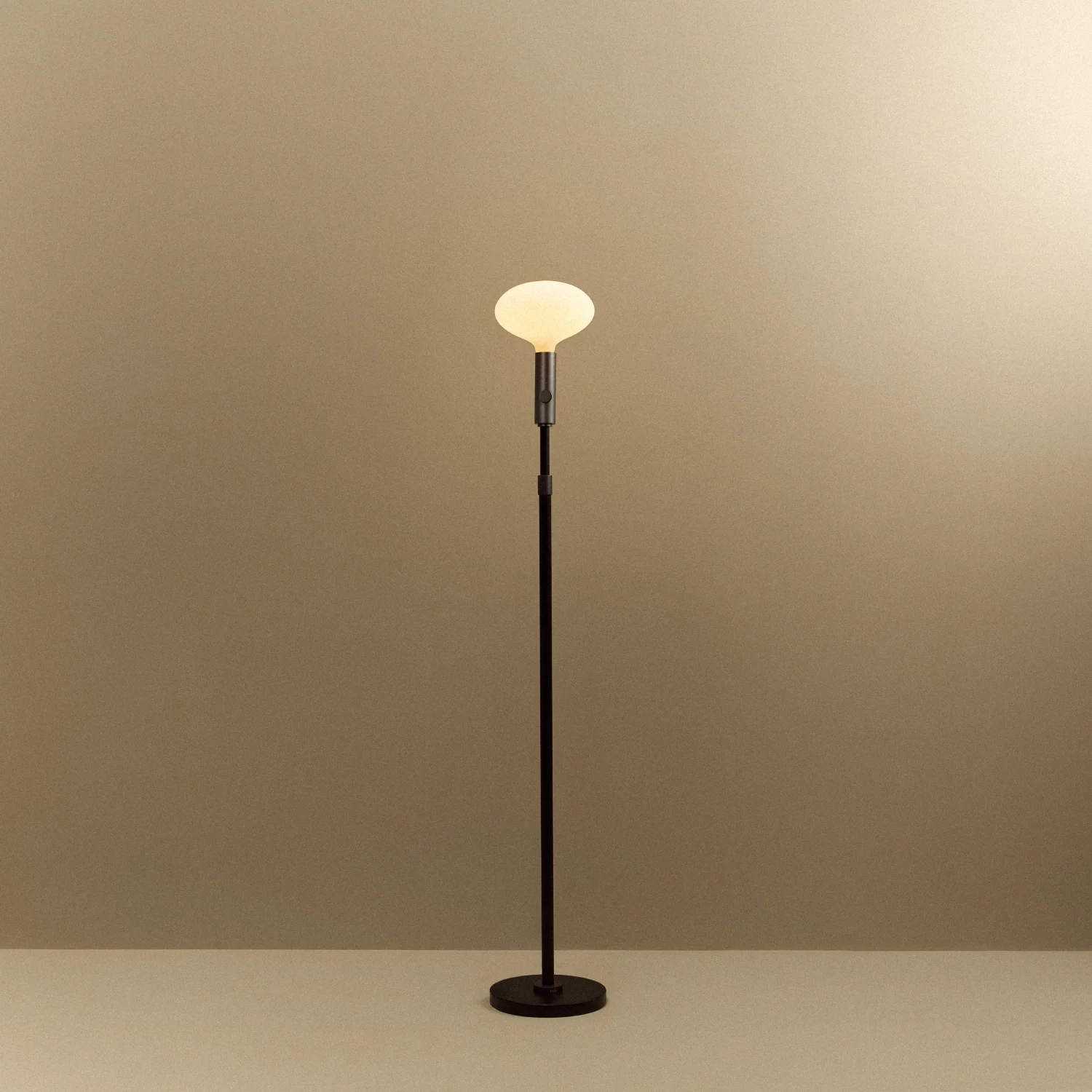 Poise Adjustable Floor Lamp in Graphite + Oval II - Image 7