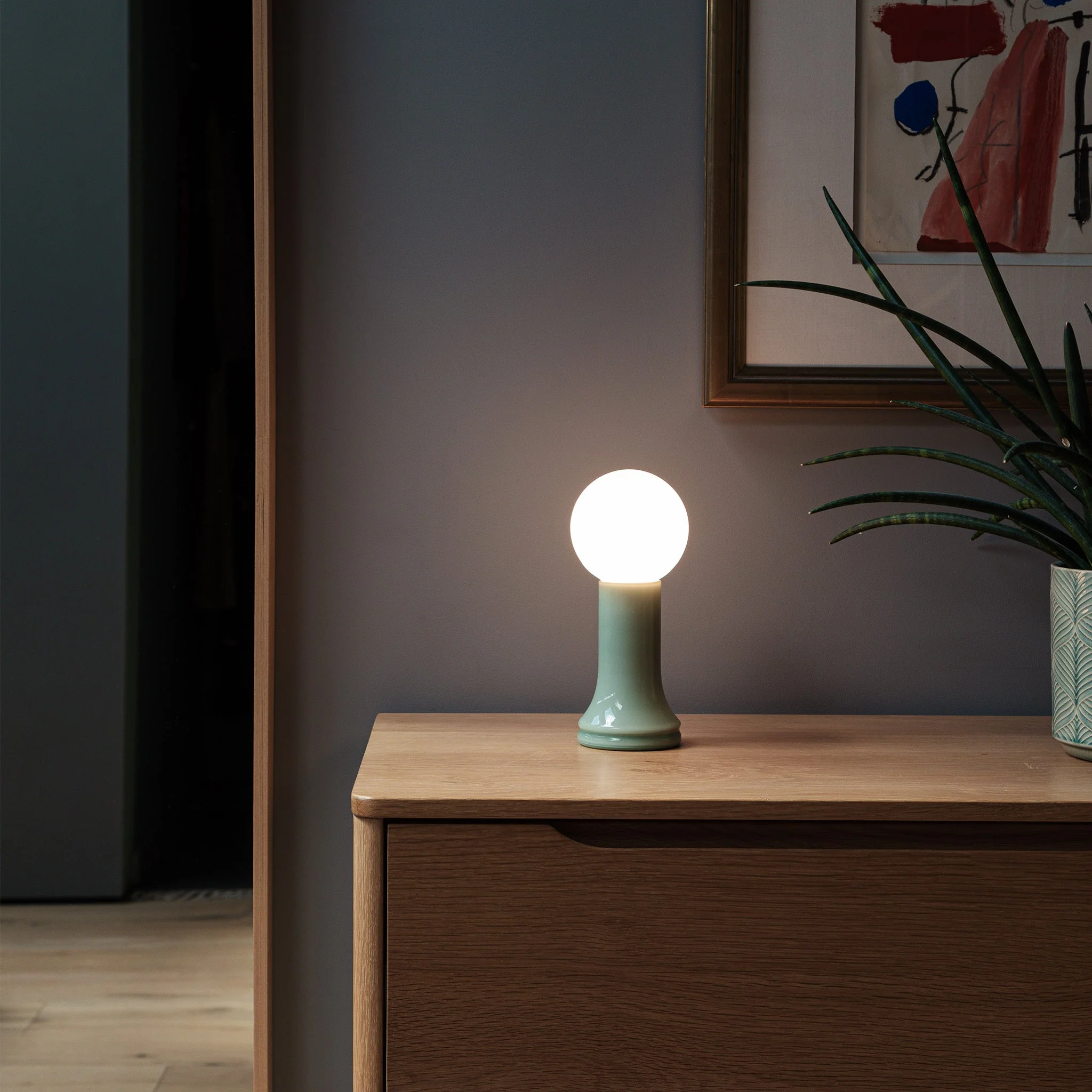 Shore Table Lamp in Sea Green - Set of 2 - Image 2