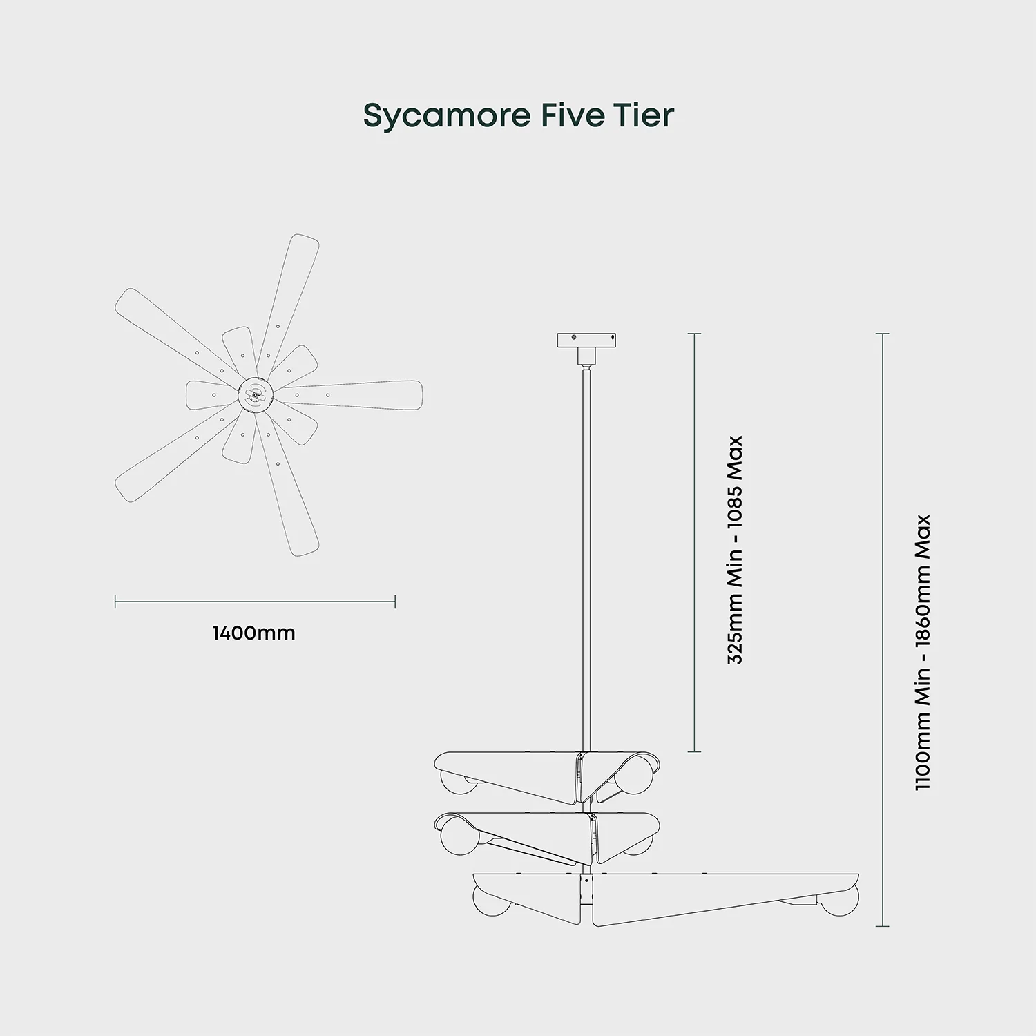 Sycamore Chandelier 5 Tiers in Dusk Pink - Image 11
