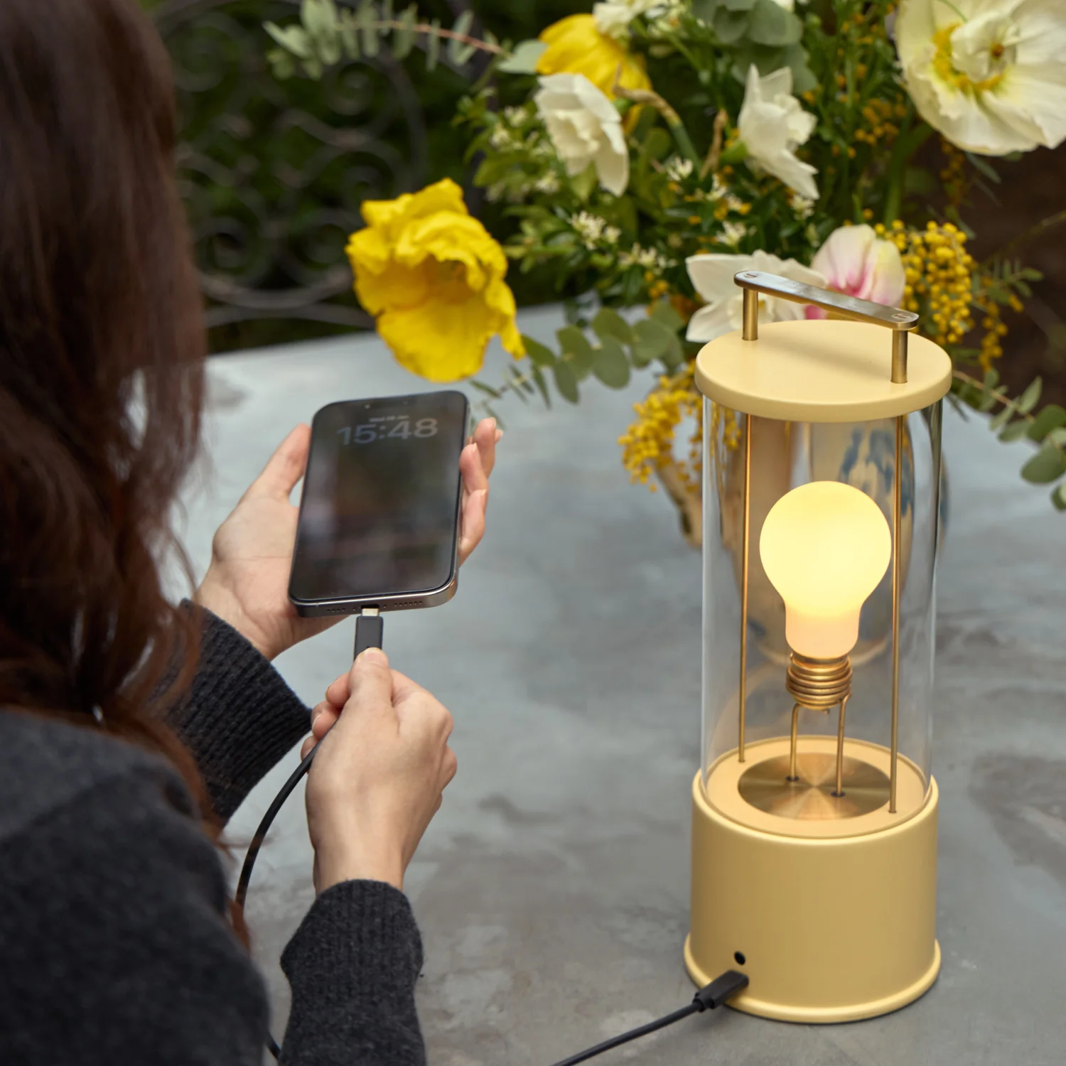 The Muse 2.0 Portable Lamp in Setting Plaster Pink - Image 9