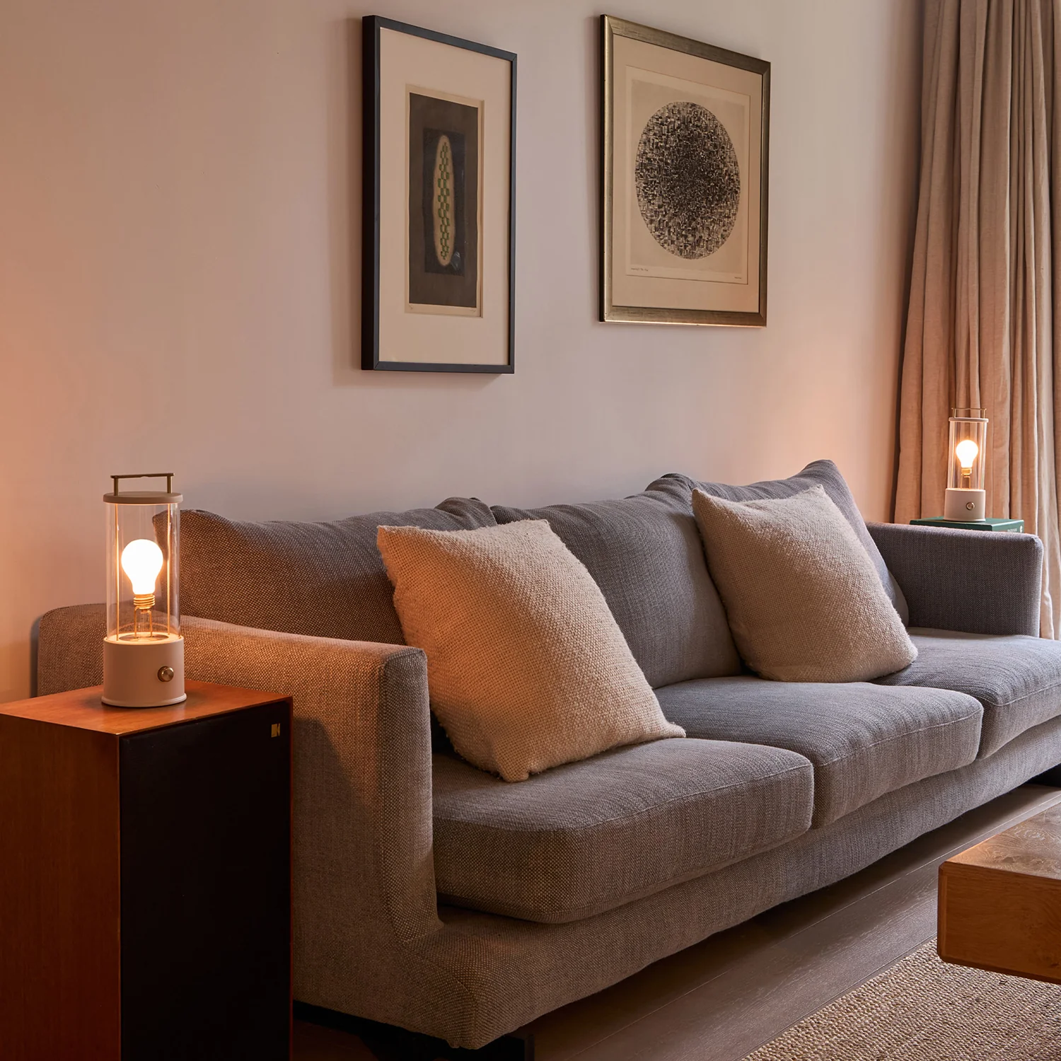 The Muse 2.0 Portable Lamp in Setting Plaster Pink - Image 5