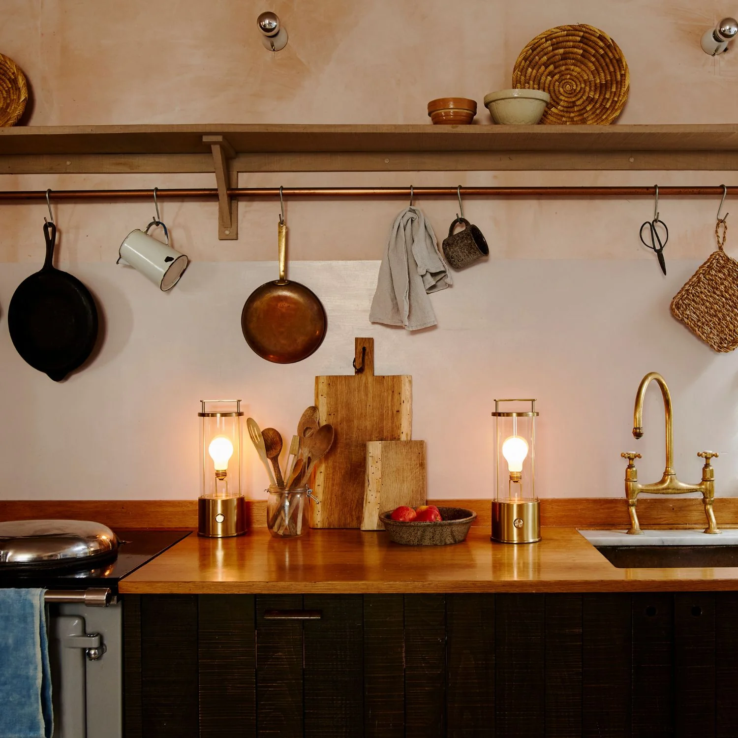 The Muse 1.0 Portable Lamp in Solid Brass - Set of 2 - Image 2