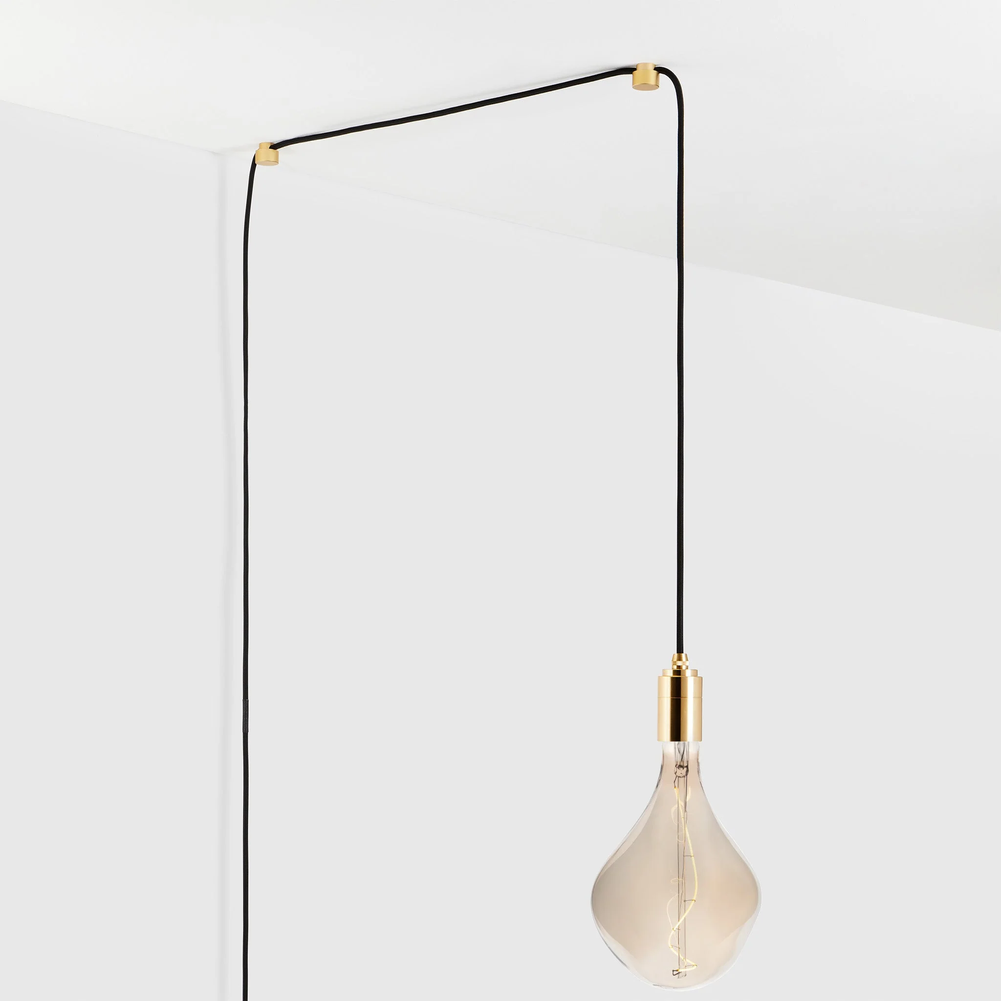 Voronoi II Plug-In Pendant in Brass